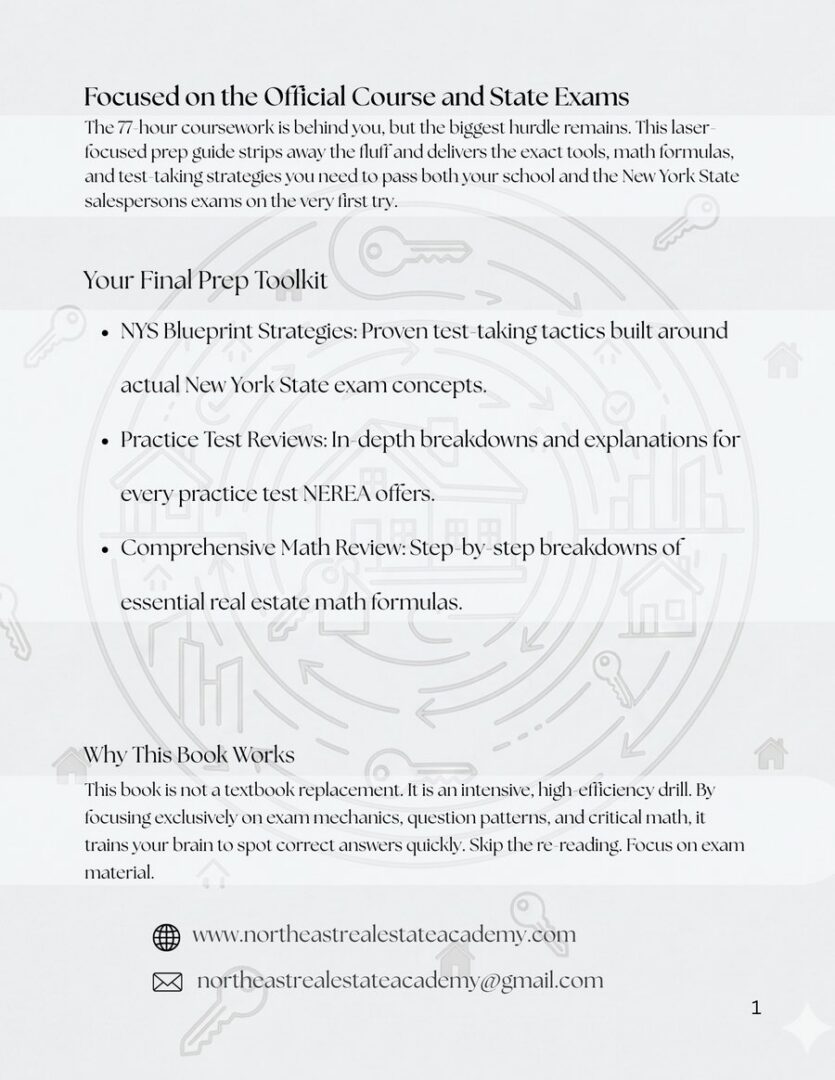 NEREA State Exam Prep Guide 2026 back cover